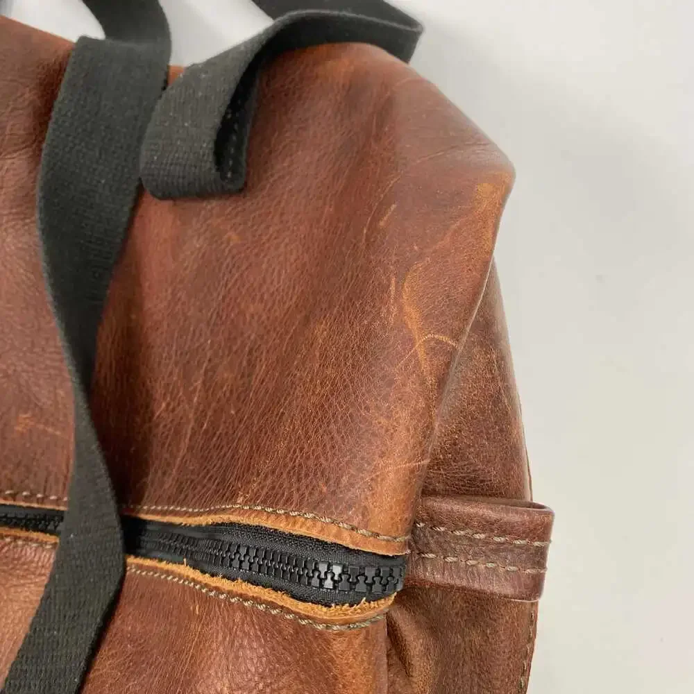 Tucson Leather Co Brown Leather Duffle Bag | OS, USA-made